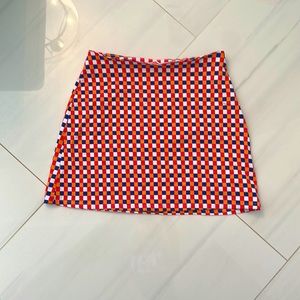 ⭐️Social Tourist Abercrombie high rise checkered skirt NWT